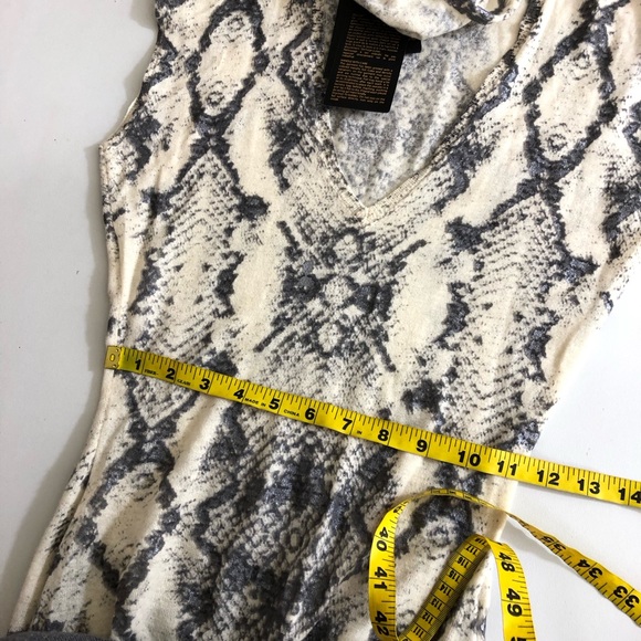 NWT Zadig & Voltaire Deluxe Cashmere Python Silver Metal Hooded maxi dress - Picture 12 of 13